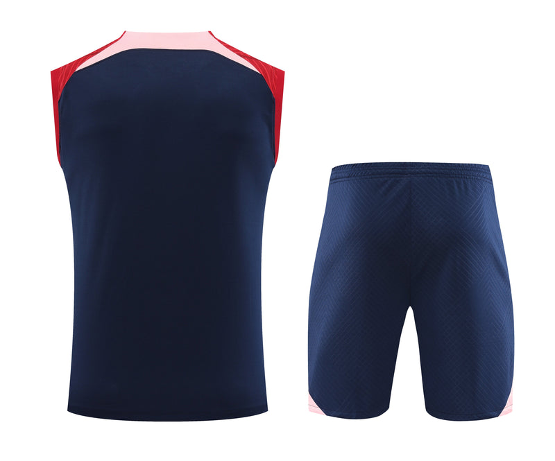 Kit Treino Atlético de Madrid 23/24 Nike - Vermelho com Azul