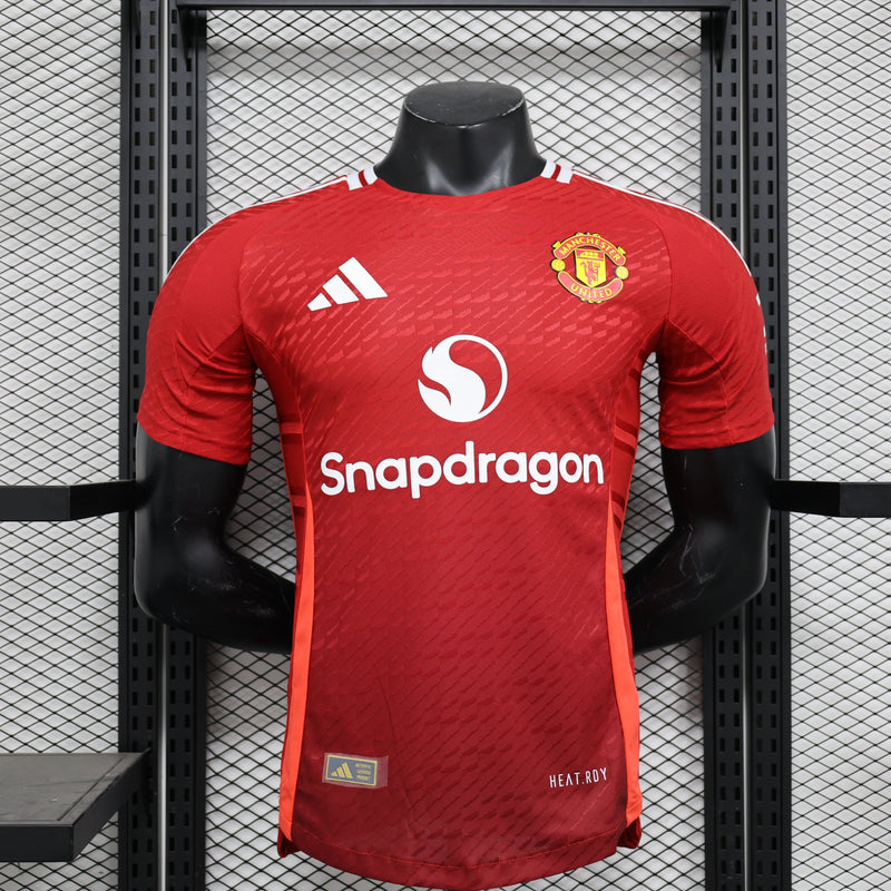 Camisa Manchester United Home 2024/25 Jogador Adidas Masculino - Vermelha e Branca