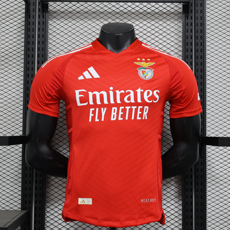 Camisa Benfica Home 2024/25 Jogador Adidas Masculino - Vermelha e Branca