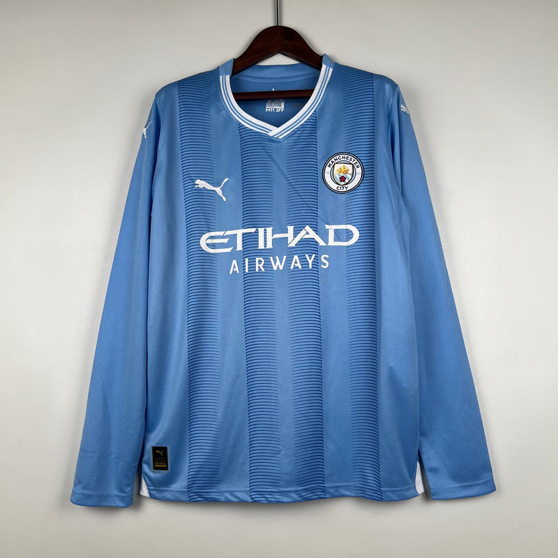 Camisa Manchester City I 23/24 (Manga Longa) - Masculina