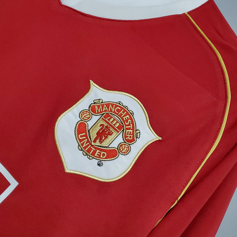 Camisa Manga Longa Manchester United 06/07 Nike - Vermelho