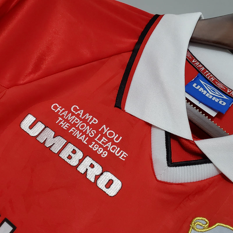 Camisa Manga Longa Manchester United 1999 Umbro - Vermelho