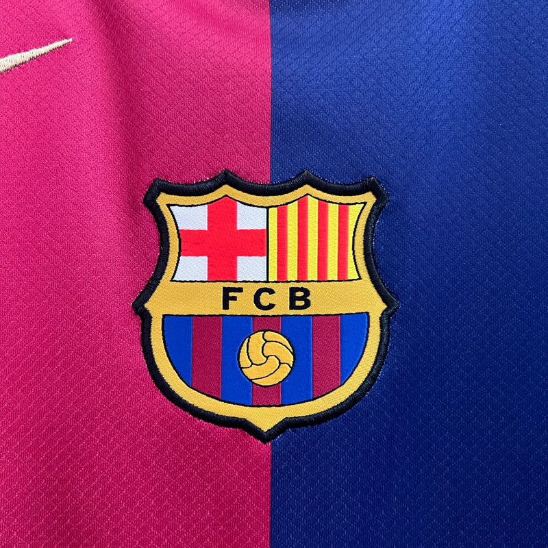 CAMISA LANÇAMENTO DO BARCELONA 24/25 AZUL E VERMELHO