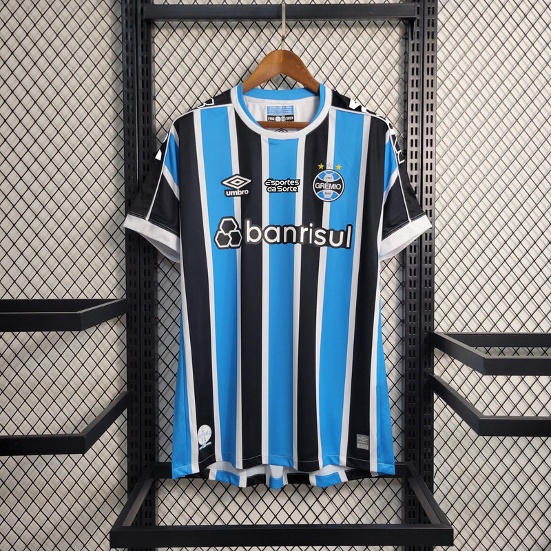 Camisa Oficial do Grêmio - 23/24 - Patrocínio- Personalizável